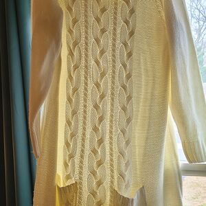 VENUS Cream Cable Knit Cardigan
